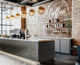 Caffetteria arredamento industrial